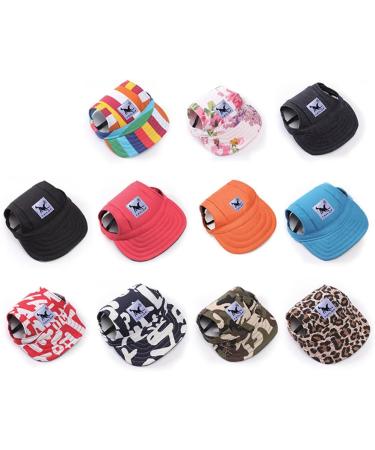 BBEAR Pet Hat for Small Dogs - Stylish Leisure Visor Baseball Sun Hat with Ear Holes & Chin Straps - Flower Design - Perfect for Outdoor Adventures - Buy Online on GoSupps.com