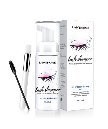 Eyelash Extension Shampoo - Gentle Deep Cleanser for Makeup & Mascara Removal (50ML) | No Irritation Perfect for Salon & Home Care - PINK - Buy Online on GoSupps.com