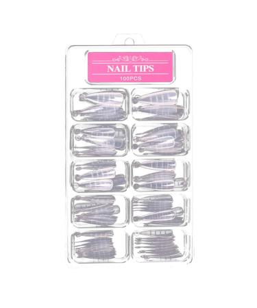 100PCs nail extension form tips clear nails shape artificial dual forms system diy polish manicure tool with for nail extension