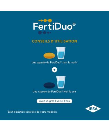 FertiDuo - Food Supplement Contributes to the Maintenance of atic Quality - Vitamins C E B12 Selenium Folic Acid Zinc Omega 3 - Men's Fertility - 60 Capsules (30 Day + 30 Night) - Buy Online on GoSupps.com