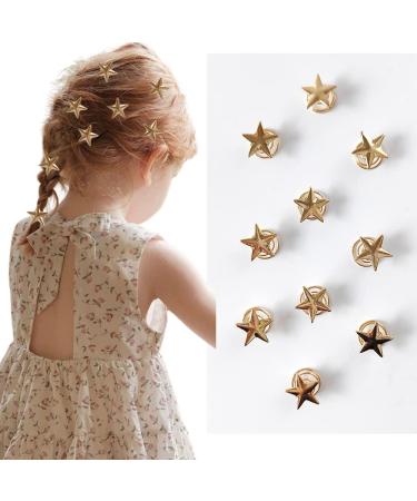 Star Spiral Hair Pins Wedding Hair Clips for Brides Girl Women Hair Accessories (10Pcs-Gold)
