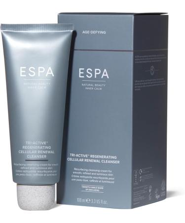 ESPA | Tri-Active Regenerating Cellular Renewal Cleansing Cream | 100ml | Bio Retinol | Triple Exfoliating Complex | Menopause-friendly - Buy Online on GoSupps.com