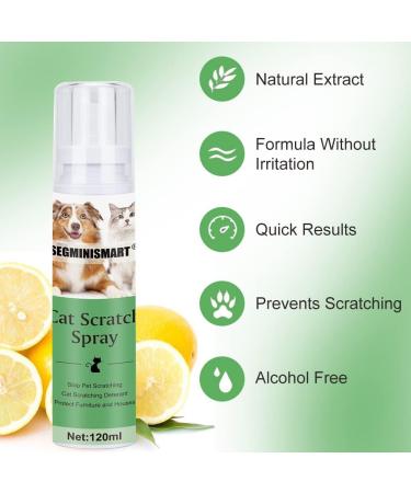 Segminismart Cat & Dog Defense Spray - 120ml Anti-Scratch Spray for Furniture Protection | Scratch-Resistant Solution for Home & Outdoors | 2024 New Arrival - Buy Online on GoSupps.com
