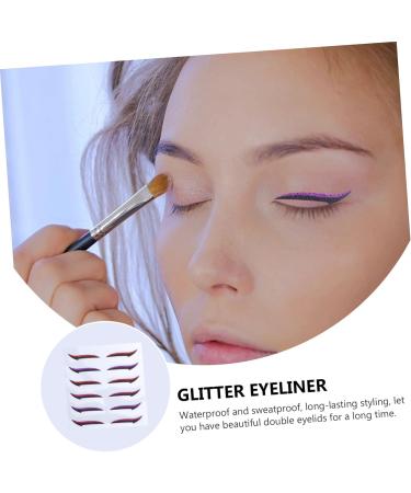 Amosfun 12 Pairs Glitter Eyeliner Cat Eyeliner Sticker Makeup Eyeliner Instant Eyeliner Stickers Purple Stickers Sticky Eyelid Sticker Eyeliner Tape Strips Self- Natural Woman Cosmetic - Buy Online on GoSupps.com