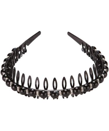 Shop Lonedy Fashion Faux Pearl Rhinestone Non-Slip Headband - Stylish Hair Accessories for Women - International Shipping Available - Buy Online on GoSupps.com