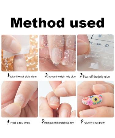 Dec 20 Sheets 480 PC Double-Sided Nail Glue Stickers - Transparent Adhesive Pads for Fake Nails & Nail Studio Accessories - Buy Online on GoSupps.com