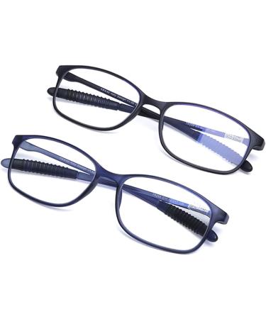 DOOViC Blue Light Filter Computer Reading Glasses for Unisex TR259-C | 9 Colors Available | Blue+Black 3.0x - International Shipping - Buy Online on GoSupps.com