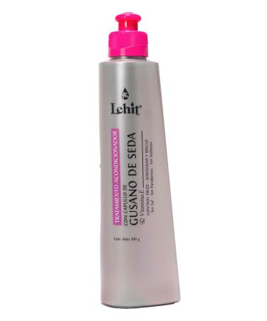 Lehit Tratamiento Acondicionador Intensivo Gusano de Seda & Vitamiona E Bio-reestructurador Anti-Frizz Sedosidad y Brillo 10.1oz (300ml)