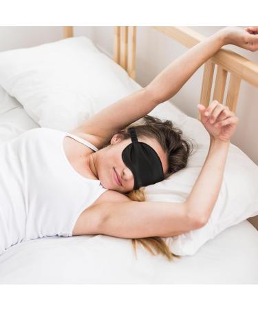 Comfortable Silk Sleep Mask - 4 Pcs Satin Eye Covers for Travel & Meditation | Blackout Blindfolds with Elastic Straps - Buy Online on GoSupps.com