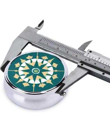 Exotic Floral Round Pill Box Organizer - 3 Compartment Portable Travel Solution - Buy Online on GoSupps.com