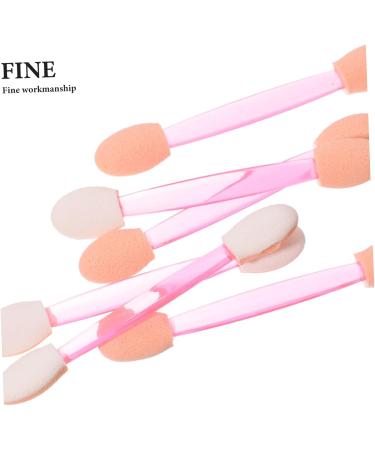 NOLITOY 100pcs Eye Shadow Stick Silicone Basting Brush Dual-ended Girl Pink Rubber Cotton Woman Lip Brush 7.5x0.5cm Pink - Buy Online on GoSupps.com