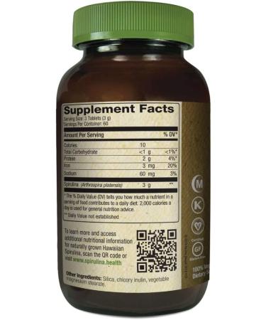 Nutrex Hawaii Pure Hawaiian Spirulina 3000 mg - 180 Tablets | Premium Superfood Supplement - Buy Online on GoSupps.com