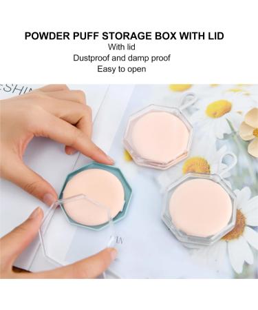 Makeup Puff Box Octagonal Powder Puff Container for Travel for Earrings - Buy Online on GoSupps.com