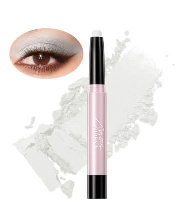 iGuzvaw Matte Eyeshadow Stick Cream to Powder Waterproof Eye Shadow Eyeliner Pencil Crayon Long Lasting buildable Neutral Eye Makeup (Matte 03 White)