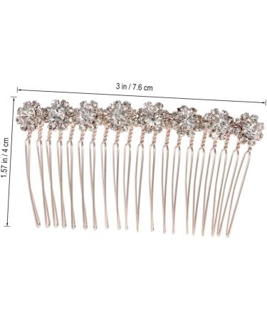 Beaupretty Flower Hairpin Comb Hair Barrettes Hair Clip Rhinestone Bobby Pins Comb Hair Pin Bride Headgear Korean Version Flower Hair Clip Comb - Buy Online on GoSupps.com