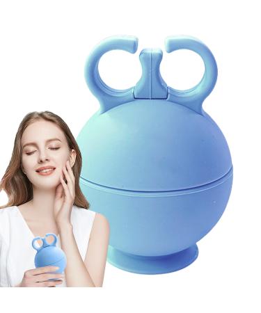 Buerfu ice holder for face ice cream shape for face ice ball with a round face-face ice shape scooter ice cream shape for face women reusable silicone sensation for women massage summer blue