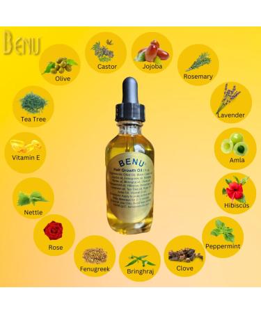 Benu Hair Growth Oil - 100% Natural Solution for Hair Loss & Growth | International Shipping Available - Buy Online on GoSupps.com