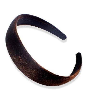 Topkids Accessories velvet-hair-ready luxurious headband hair band hair band for adults women girls children wedding bride fashionable hair-ready Wonderland 2.5 cm thick 2.5 cm wide (brown)