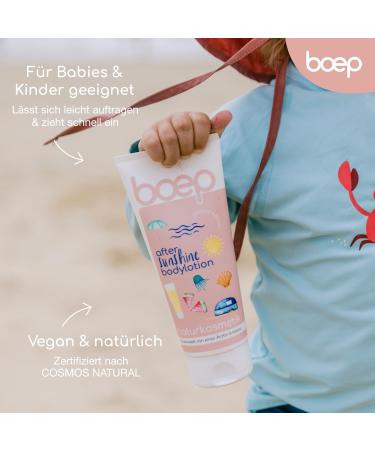 Boep After Sun Lotion - Vegan Natural Cosmetics | Moisturizing Organic Olive Oil & Shore (200 ml) - Buy Online on GoSupps.com