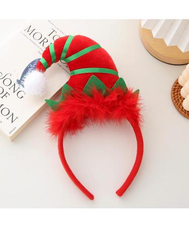 Christmas Reindeer Antlers Headband Christmas Hats Hair Hoop Cute Makeup Hair Bands Headpiece Xmas Party Costume Hair Accessoriess Red 15*26cm - Buy Online on GoSupps.com