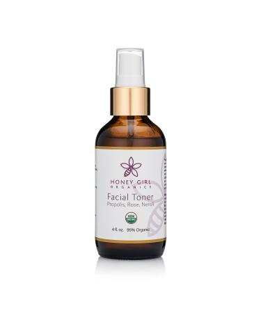Honey Girl Organics Facial Toner USDA Certified Organic (4.0 Fl Oz)