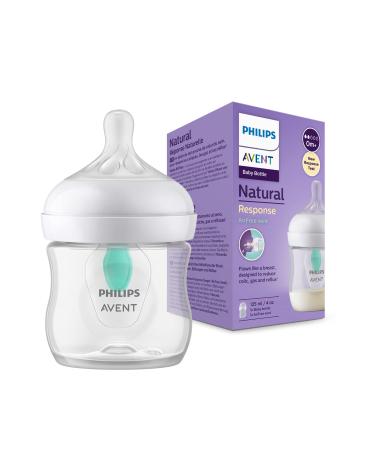 Philips Avent Natural Response Baby Bottle 125 ml with AirFree Valve BPA-free for babies 0 months + (model SCY670/0