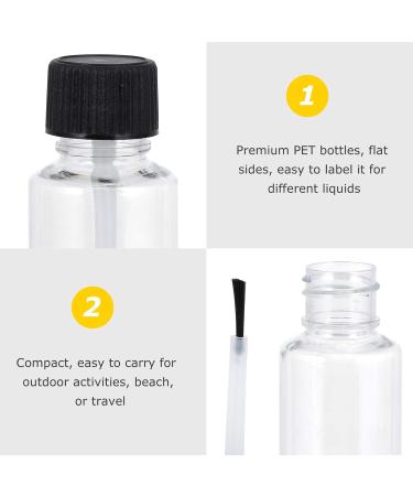 Minkissy 6-Pack Empty Nail Polish Bottles 20ml with Brush - Transparent Fillable Glass Vials for Nail Art & Makeup Accessories - Buy Online on GoSupps.com