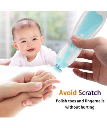 Baby Nail File Electric Nail Trimmer Infant Manicure Set with 6 Grinding Heads for Nail Care Scissors - Buy Online on GoSupps.com