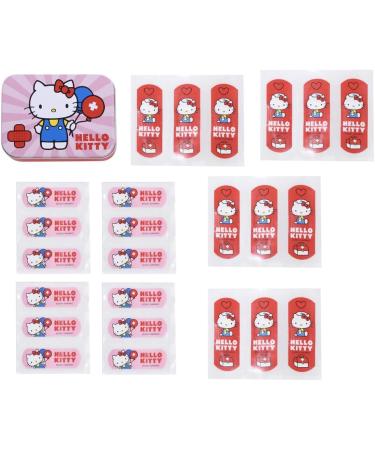 Hello Kitty Pink Children's Plasters in Metal Box - 24 Beautifully Designed Plasters - Perfect for Backpacks - Licensed Product - Buy Online on GoSupps.com