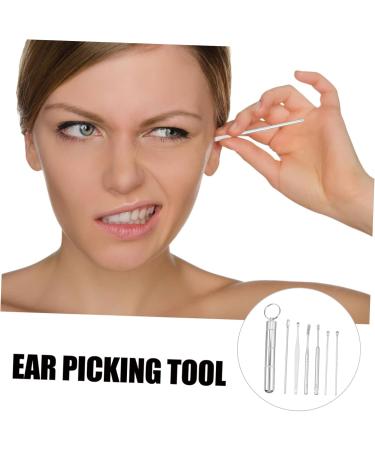 PACKOVE 1set Ear Cleaning Tools Ergonomic Ear Wax Picks for Safe and Convenient Use Portable Silver - Buy Online on GoSupps.com
