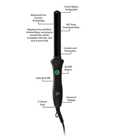 Buy Sultra The Bombshell Rod Curling Iron - 1 Inch 3 Sizes Available Includes Protective Heat Glove | International Shipping - Buy Online on GoSupps.com