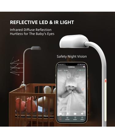 Cheego Smart Baby Monitor & Clip-On Mounting-HD Video Camera and Audio  Contact-Free Testing Baby Temperature  2-Way Talk  Nightlight and Night Vision  Room Humidity & Temp  Wake up & Crying Detection - Buy Online on GoSupps.com