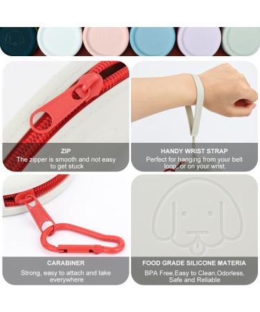 Sky Blue Silicone Dog Training Feed Bags - 2 Pieces | Portable Easy to Clean Dog Treat Accessories - Buy Online on GoSupps.com