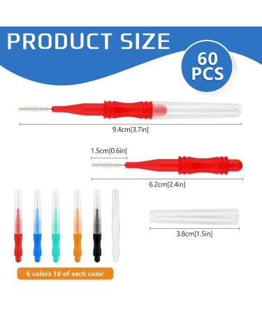 Bekecidi Eyebrow Brush with Cap - Portable 60-Piece Set for Perfect Eyelashes & Mascara - Light Versatile Durable 6-Color Mix - Buy Online on GoSupps.com