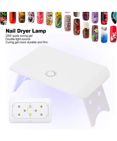 Mini 24w Foldable USB Nail Dryer | Energy Saving LED UV Lamp for Gel Polish | Single Key Operation for Home Use - Buy Online on GoSupps.com