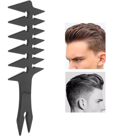 Wide Tooth Hair Comb Double Sided Oil Styling Comb for Men Portable ABS Material (Black) - Buy Online on GoSupps.com