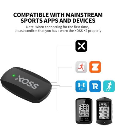 XOSS Heart Rate Monitor Chest Strap Bluetooth 4.0 Wireless Heart Rate with Chest Strap Health Accessories (Black Bluetooth&ant+) X2 - Buy Online on GoSupps.com
