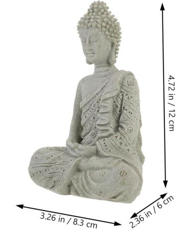 LIFKICH Imitation Stone Buddha Statue Buddhism Statue Buddha Ornaments Miniature Buddha Sitting Buddha Statue Buddha Zen Statue Office Decor Home Decor for Buddhist China Aquarium Resin Picture 2 12.00X8.30X6.00CM - Buy Online on GoSupps.com