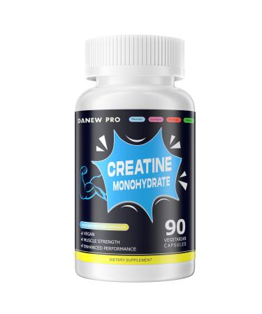 Creatine Monohydrate 2500mg Per Serving 90 Capsules - Gluten Free Non-GMO 90 Count (Pack of 1)