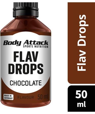 Buy Body Attack Flav Drops - 50ml Sugar-Free Chocolate Flavor Drops | Vegan Calorie-Free Aroma for Food | Quality Made in Germany - Buy Online on GoSupps.com