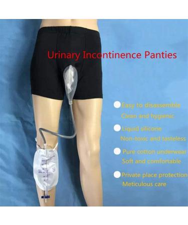 Urine Collectors Urine Bag Pants Men's Wearable Incontinence Pants Urinal System with Collection Bag Prevent Embarrassing for The Elderly Black XX-Large - Buy Online on GoSupps.com
