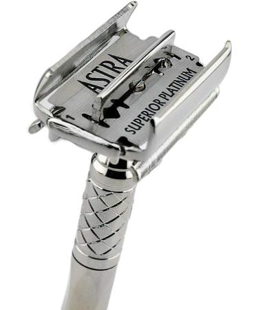 Double Edge Safety Razor - Chrome Twist Open | Easy & Safe Blade Change for Men - Buy Online on GoSupps.com