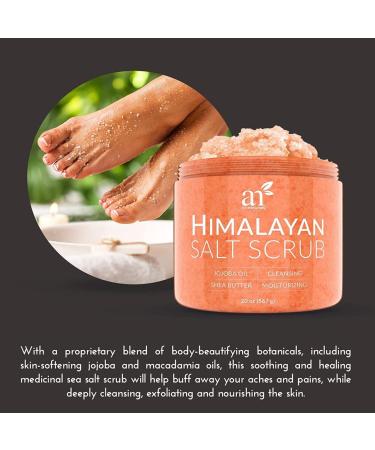 Artnaturals Himalayan Salt Scrub 20 oz - Exfoliating Body Scrub for Smooth Skin - Buy Online on GoSupps.com