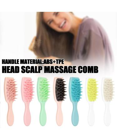 Soft Silicone Shampoo Massage Brush | Scalp Massager & Bathing Tool | Blue Hair Styling Comb - 1PC - Buy Online on GoSupps.com
