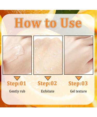 2 Pi ces Gels Exfoliants Naturels gentle exfoliating orange exfoliant doux Nettoyage en Profondeur claircissant pour Tous Types de Peau - Buy Online on GoSupps.com