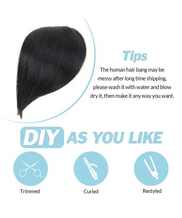 Shinon Thick Side Bangs Clip in Real Human Hair Fringe Extensions - Light Brown - Buy Online on GoSupps.com