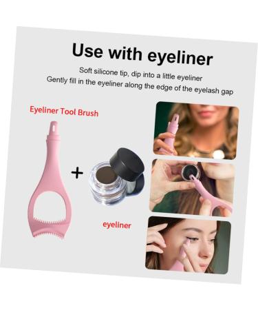 SKISUNO Eyeliner Auxiliary Artifact Lashmate Eyelash Mascara Brushes Eyelash Separator Silicone Eyelash Guard Eye Liner Stencil Tool Lash Buddy Help Put Pink Silica Gel Makeup Miss Slender - Buy Online on GoSupps.com