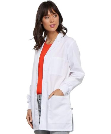 Cherokee Professionals Women Scrubs Lab Coat 32 1362 - Size Medium, White - Buy Online on GoSupps.com