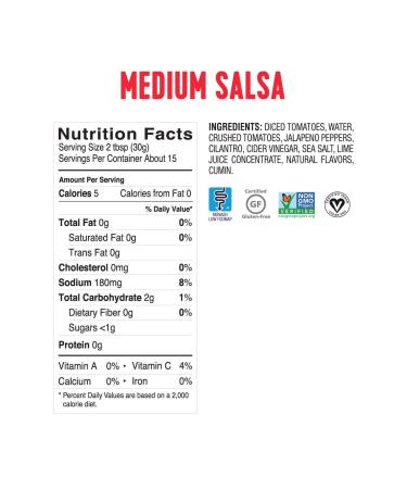 FODY FOOD COMPANY Salsa Just A Kick Medium 16 OZ - Delicious Low FODMAP Mexican Style Sauce - Buy Online on GoSupps.com