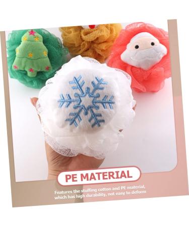 NOLITOY 4pcs Bath Ball Set - Exfoliating Santa Bath Sponge & Loofah for Christmas - Perfect Bathroom Accessory - International Shipping Available - Buy Online on GoSupps.com